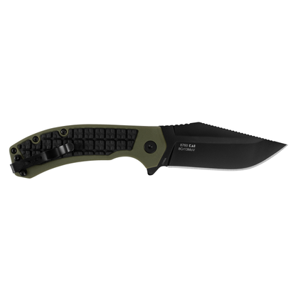 Kershaw Knives™ Faultline Liner Lock 8760 OD Green GFN and Black Rubber 8Cr13MoV Stainless Steel Pocket Knife