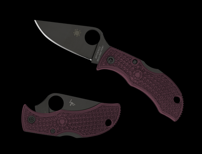 Spyderco Knives™ Manbug Back Lock MBBGBKP Burgundy FRN Micro-Melt PD#1 Carbon Steel Pocket Knife