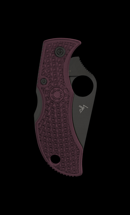 Spyderco Knives™ Manbug Back Lock MBBGBKP Burgundy FRN Micro-Melt PD#1 Carbon Steel Pocket Knife