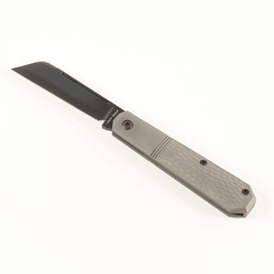 Jack Wolf Knives™ Midnight Jack MIDNI-02-TI-JIG-REV-TUX Dark Blasted 6al/4v Titanium S90V Stainless Steel Pocket Knife
