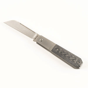 Jack Wolf Knives™ Midnight Jack MIDNI-02-TWILL-CF Twill Carbon Fiber S90V Stainless Steel Pocket Knife