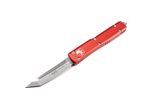 Microtech Knives, LLC™ Ultratech T/E OTF 123-10RD Red Aluminum Bohler M390 Stainless Steel Pocket Knife