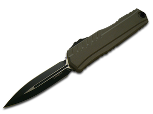 Microtech Knives, LLC™ Cypher 2 D/E OTF 1242-1NC Natural Clear 7075-T6 Aluminum M390MK Stainless Steel Pocket Knife