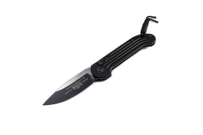 Microtech Knives, LLC™ LUDT Auto 135-1 T Black Aluminum Bohler M390 Stainless Steel Pocket Knife