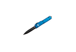 Microtech Knives, LLC™ Utx-70 D/E OTF 147-1 BL Blue Aluminum Bohler M390 Stainless Steel Pocket Knife