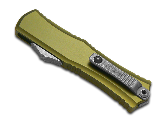 Microtech Knives, LLC™ Hera II Mini OTF 1701M-10APOD OD Green Aluminum M390MK Stainless Steel Pocket Knife