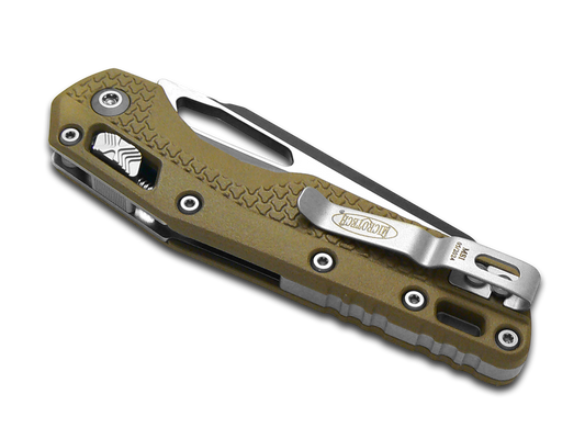 Microtech Knives, LLC™ MSI Crossbar Lock 210T-1PMDE Dark Earth Polymer M390MK Stainless Steel Pocket Knife