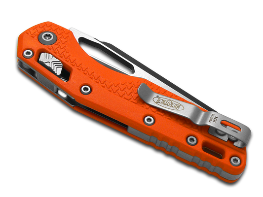 Microtech Knives, LLC™ MSI Crossbar Lock 210T-1PMOR Orange Polymer M390MK Stainless Steel Pocket Knife