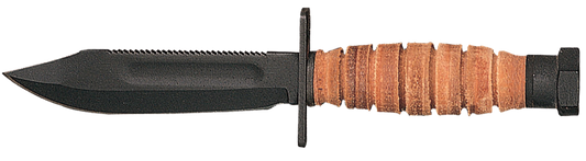 Ontario Knives™ 499 Survival Fixed Blade 6150 Brown Leather 1095 Carbon Steel Knife