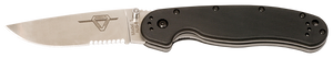 Ontario Knives™ RAT 1 Liner Lock 8849 Black Nylon 6 AUS-8 Stainless Steel Pocket Knife