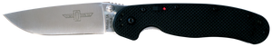Ontario Knives™ RAT 1A Liner Lock 8870 Black G10 AUS-8 Stainless Steel Pocket Knife