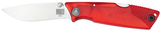Ontario Knives™ Wraith Lockback 8798RED Fire Red Translucent Plastic AUS-8 Stainless Steel Pocket Knife
