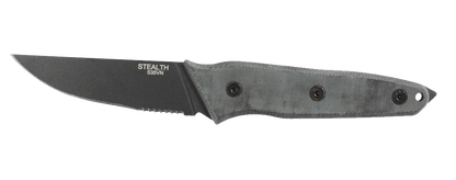Ontario Knives™ Stealth Fixed Blade 8198 Black Micarta S35VN Stainless Steel Knife