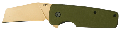 Ontario Knives™ Epoch Frame Lock 9500 OD Green G10 and Black Stainless Steel D2 Semi-Stainless Steel Pocket Knife