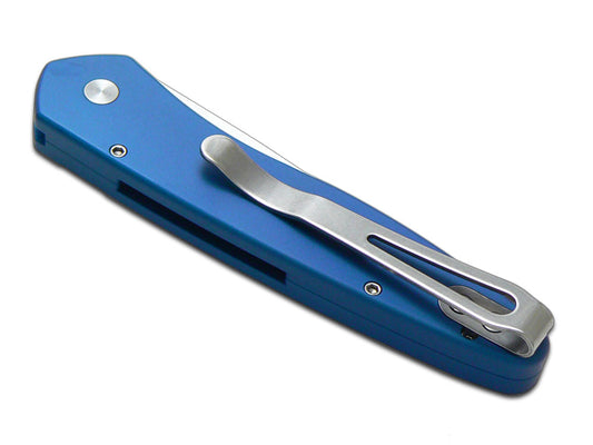 Pro-Tech Knives, LLC™ Newport Auto 3405-BLUE Blue Anodized Aluminum CPM S35VN Stainless Steel Pocket Knife