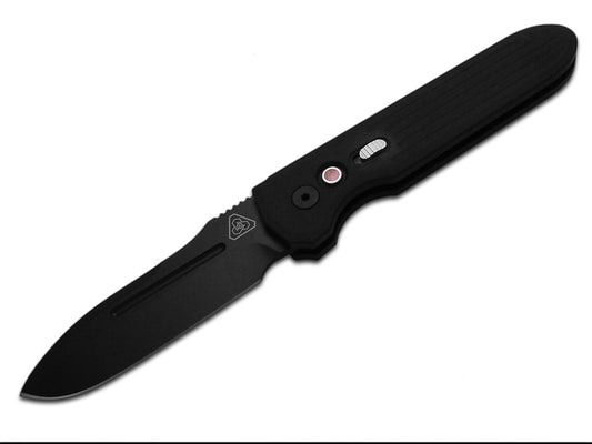 Pro-Tech Knives, LLC™ Invictus Auto 1805 Black 6061-T6 Aluminum 154CM Stainless Steel Pocket Knife