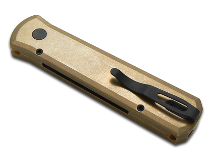 Pro-Tech Knives, LLC™ Godson Auto 2023GS-002 Dark Matter Gold FatCarbon and Bronze Aluminum CPM-154CM Stainless Steel Pocket Knife