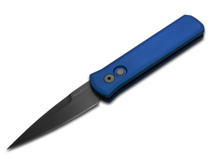 Pro-Tech Knives, LLC™ Godson Auto 720-BLUE Blue Aluminum 154CM Stainless Steel Pocket Knife
