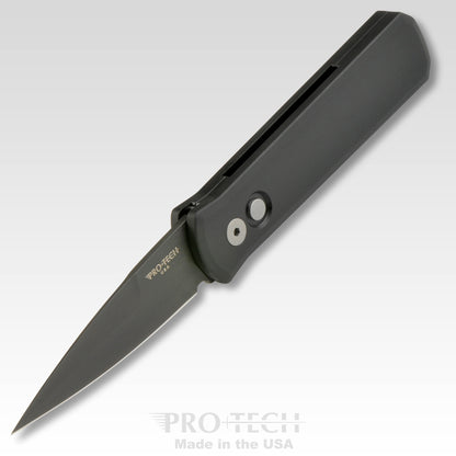 Pro-Tech Knives, LLC™ Godson Auto 721 Black 6061-T6 Aluminum 154CM Stainless Steel Pocket Knife