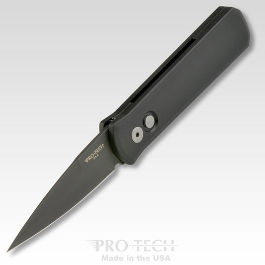 Pro-Tech Knives, LLC™ Godson Auto 721 Black 6061-T6 Aluminum 154CM Stainless Steel Pocket Knife