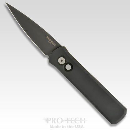 Pro-Tech Knives, LLC™ Godson Auto 721 Black 6061-T6 Aluminum 154CM Stainless Steel Pocket Knife