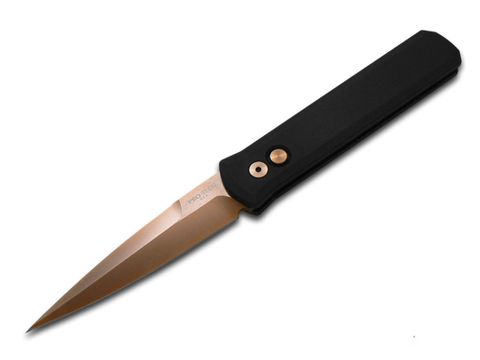 Pro-Tech Knives, LLC™ Godfather Auto 921-RG Black 6061-t6 Aluminum 154CM Stainless Steel Pocket Knife