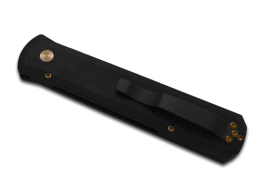 Pro-Tech Knives, LLC™ Godfather Auto 921-RG Black 6061-t6 Aluminum 154CM Stainless Steel Pocket Knife