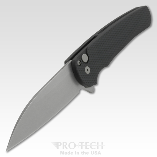 Pro-Tech Knives, LLC™ Malibu Button Lock 5305 Black Aluminum CPM-Magnacut Stainless Steel Pocket Knife