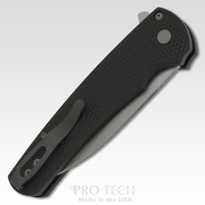 Pro-Tech Knives, LLC™ Malibu Button Lock 5305 Black Aluminum CPM-Magnacut Stainless Steel Pocket Knife