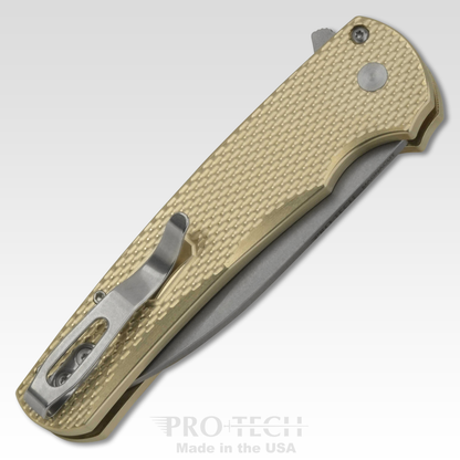 Pro-Tech Knives, LLC™ Malibu Button Lock 5311 Bronze Aluminum CPM-Magnacut Stainless Steel Pocket Knife