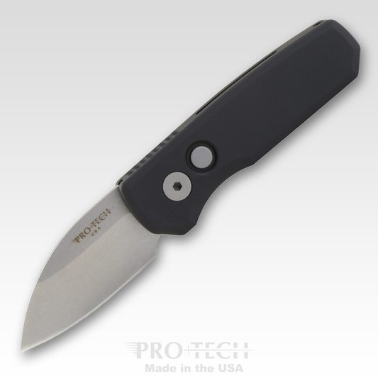 Pro-Tech Knives, LLC™ Runt 5 Auto R5301 Black 6061-t6 Aluminum MagnaCut Stainless Steel Pocket Knife