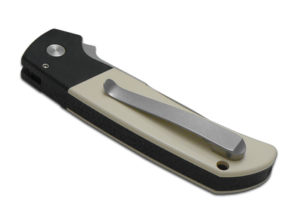 Pro-Tech Knives, LLC™ Terzuola ATCF Auto BT2751 White Micarta and Black 6061-T6 Aluminum CPM-Magnacut Stainless Steel Pocket Knife