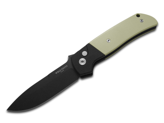 Pro-Tech Knives, LLC™ Terzuola ATCF Auto BT2752 White Micarta and Black 6061-t6 Aluminum MagnaCut Stainless Steel Pocket Knife