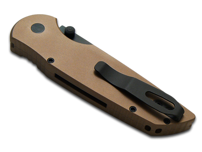Pro-Tech Knives, LLC™ TR-3 Integrity Button Lock INT103-FDE Flat Dark Earth 6061-T6 Aluminum CPM S35VN Stainless Steel Pocket Knife