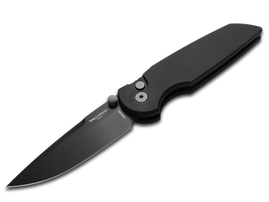 Pro-Tech Knives, LLC™ TR-3 Integrity Button Lock INT103 Black 6061-T6 Aluminum CPM S35VN Stainless Steel Pocket Knife