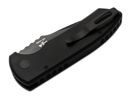 Pro-Tech Knives, LLC™ Short Bladed Rockeye Auto LG403 SBR Black 6061-T6 Aluminum CPM S35VN Stainless Steel Pocket Knife