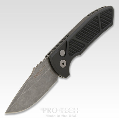 Pro-Tech Knives, LLC™ Short Bladed Rockeye Auto LG415 Black 6061-T6 Aluminum CPM S35VN Stainless Steel Pocket Knife