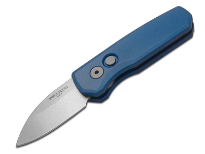 Pro-Tech Knives, LLC™ Runt 5 Auto R5101-BLUE Blue 6061-T6 Aluminum CPM 20CV Stainless Steel Pocket Knife