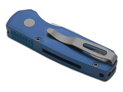 Pro-Tech Knives, LLC™ Runt 5 Auto R5101-BLUE Blue 6061-T6 Aluminum CPM 20CV Stainless Steel Pocket Knife