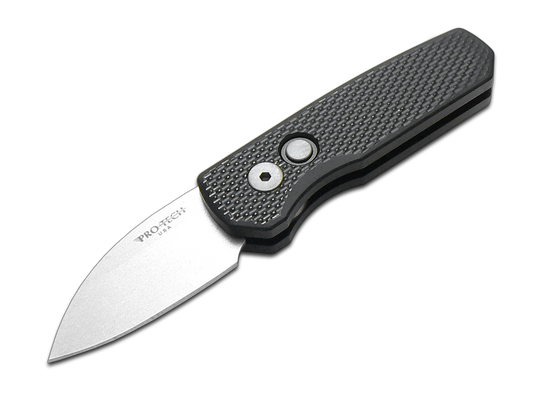 Pro-Tech Knives, LLC™ Runt 5 Auto R5105 Black 6061-T6 Aluminum CPM 20CV Stainless Steel Pocket Knife