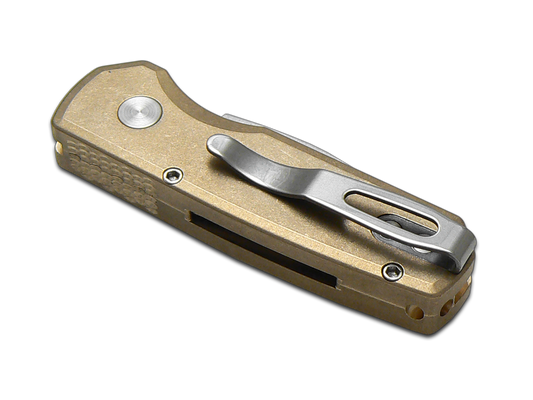 Pro-Tech Knives, LLC™ Runt 5 Auto R5110 Bronze Aluminum Alloy CPM 20CV Stainless Steel Pocket Knife