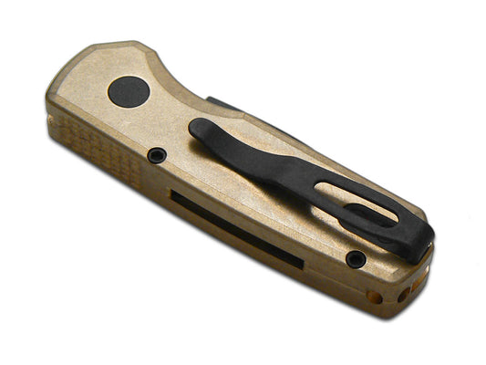 Pro-Tech Knives, LLC™ Runt 5 Auto R5112 Bronze Aluminum Alloy CPM 20CV Stainless Steel Pocket Knife