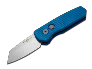 Pro-Tech Knives, LLC™ Runt 5 Auto R5205-BLUE Blue 6061-T6 Aluminum CPM 20CV Stainless Steel Pocket Knife