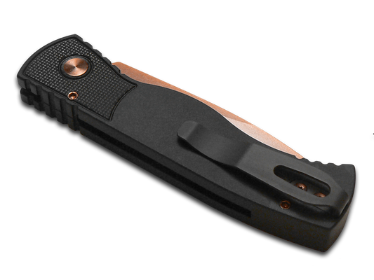 Pro-Tech Knives, LLC™ Tactical Response 2 TR-2 RG SKULL Black 6061-T6 Aluminum MagnaCut Stainless Steel Pocket Knife