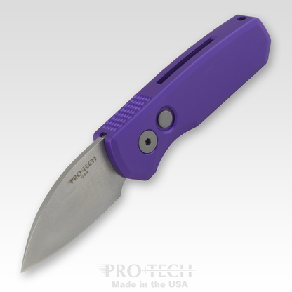 Pro-Tech Knives, LLC™ Runt 5 Auto R5301-PURPLE Purple 6061-t6 Aluminum MagnaCut Stainless Steel Pocket Knife