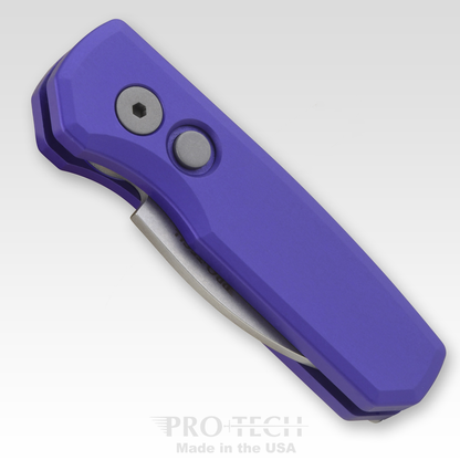 Pro-Tech Knives, LLC™ Runt 5 Auto R5301-PURPLE Purple 6061-t6 Aluminum MagnaCut Stainless Steel Pocket Knife