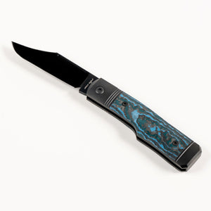Jack Wolf Knives™ Sharpshooter Jack SHARP-02-FC-ARCTIC Arctic Storm Fat Carbon S90V Stainless Steel Pocket Knife