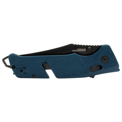 SOG Specialty Knives™ Trident At 11-12-09-41 Uniform Blue GRN CYRO D2 Stainless Steel Pocket Knife