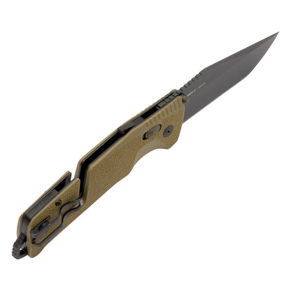 SOG Specialty Knives™ Trident At 11-12-12-41 Flat Dark Earth GRN CYRO D2 Stainless Steel Pocket Knife