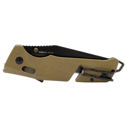 SOG Specialty Knives™ Trident At 11-12-12-41 Flat Dark Earth GRN CYRO D2 Stainless Steel Pocket Knife